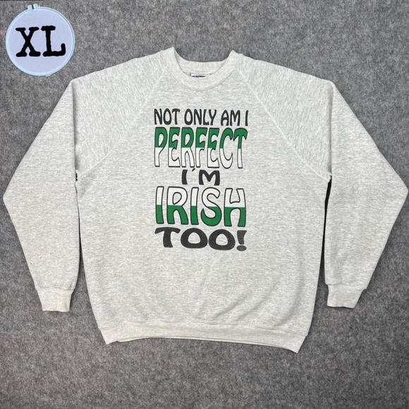 Lee Other - Funny Vintage Irish Saint Patricks Day Lee Grey Green Crewneck Sweatshirt